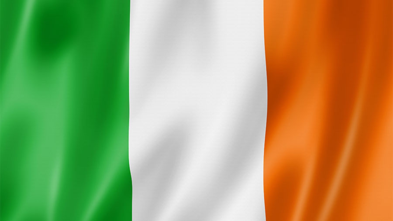 Die irische Flagge.