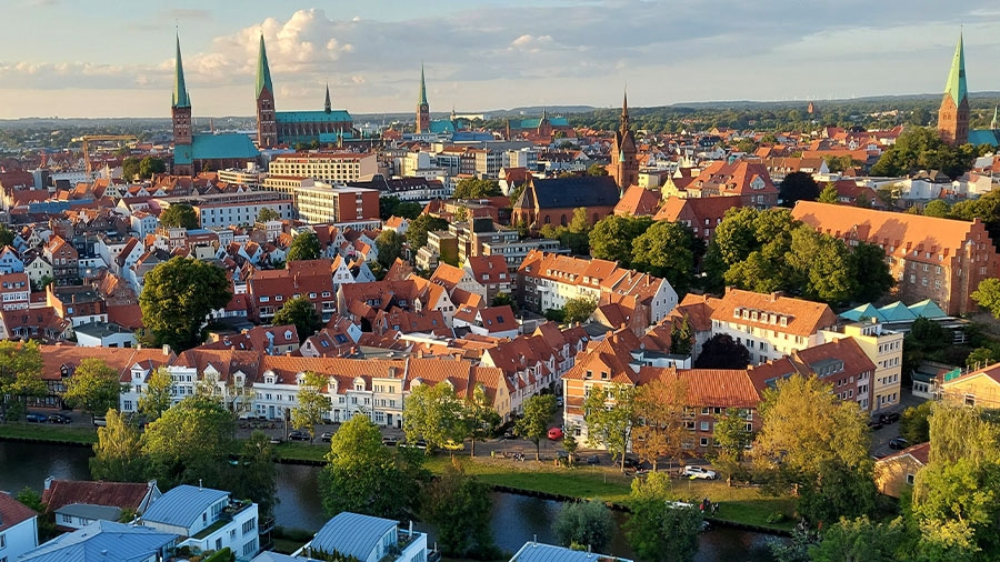 Eine Aufnahme der Lübecker Innenstadt.