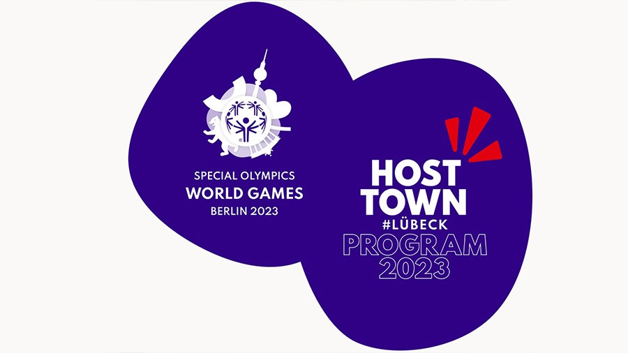 Das Logo der Hoist Town Lübeck bei den Special Olympics.