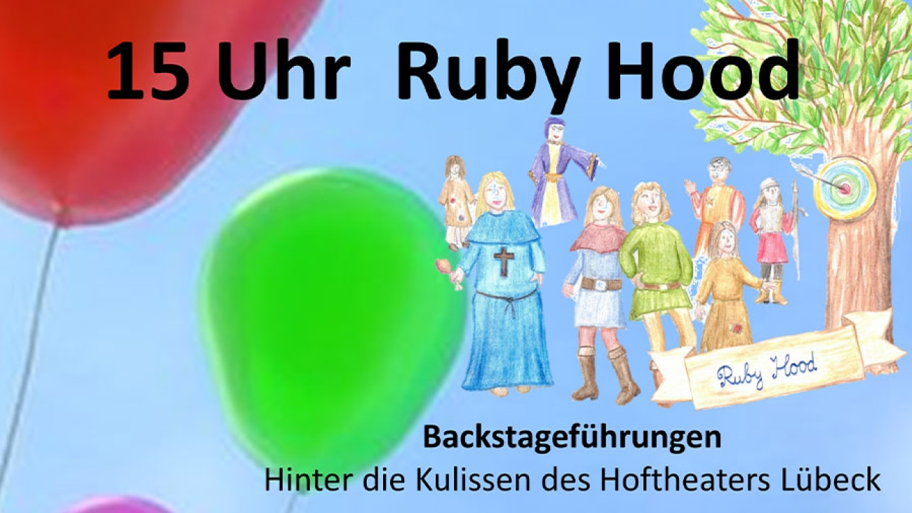 Ein Werbeplakat für das Stück "Ruby Hood".