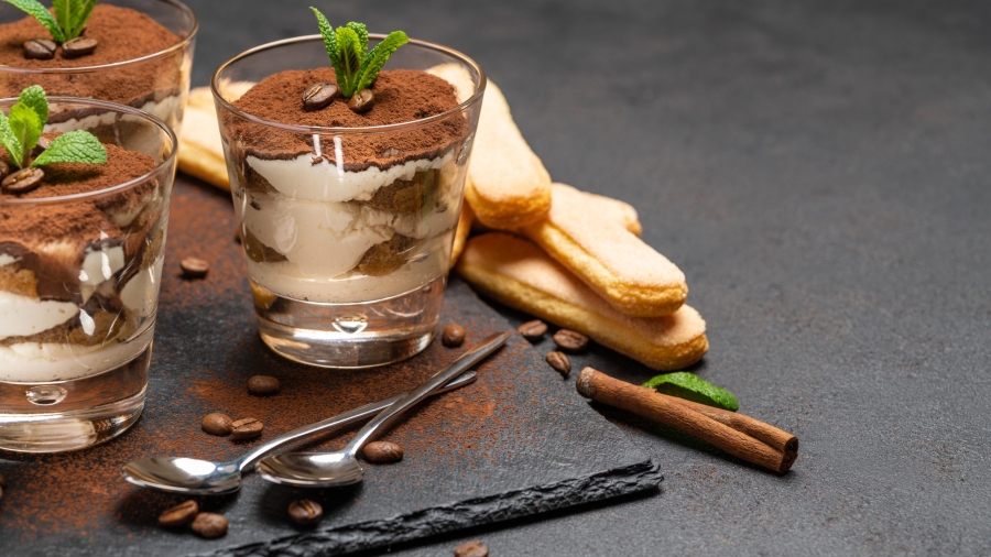 Serviertes Tiramisu.