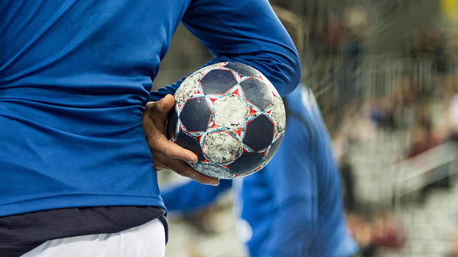 handball blaues Trikot