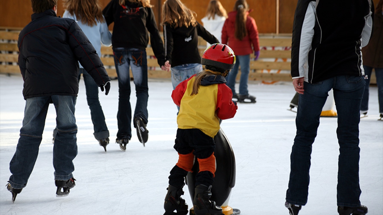 Eine Eisbahn