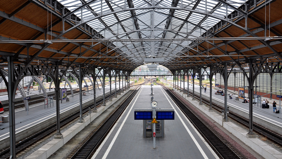 Der leere Lübecker Bahnhof
