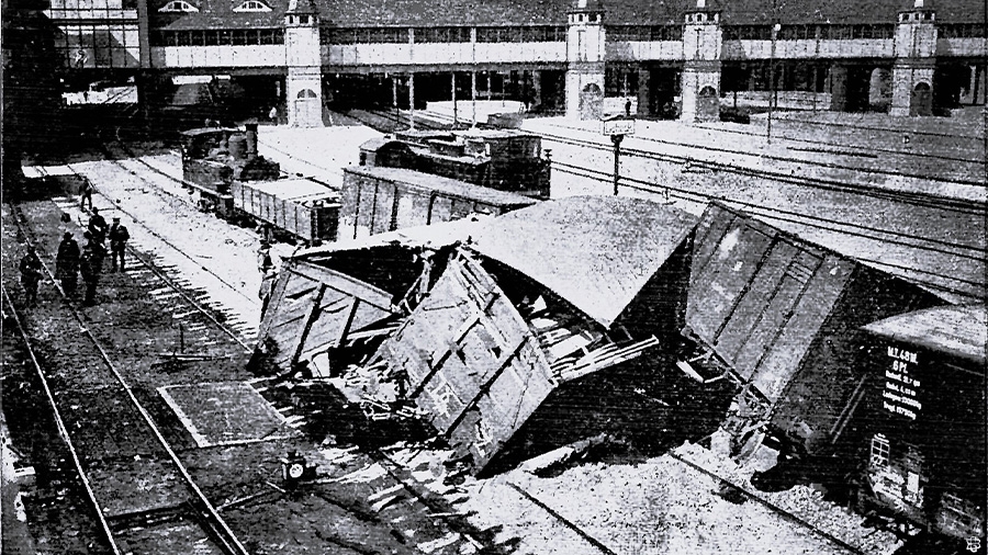 Zugunglück in Lübeck 1908