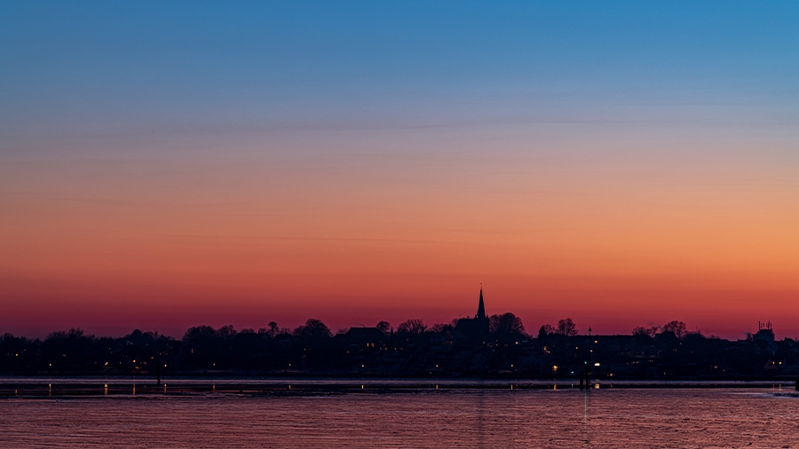 Schlutup bei Sonnenaufgang