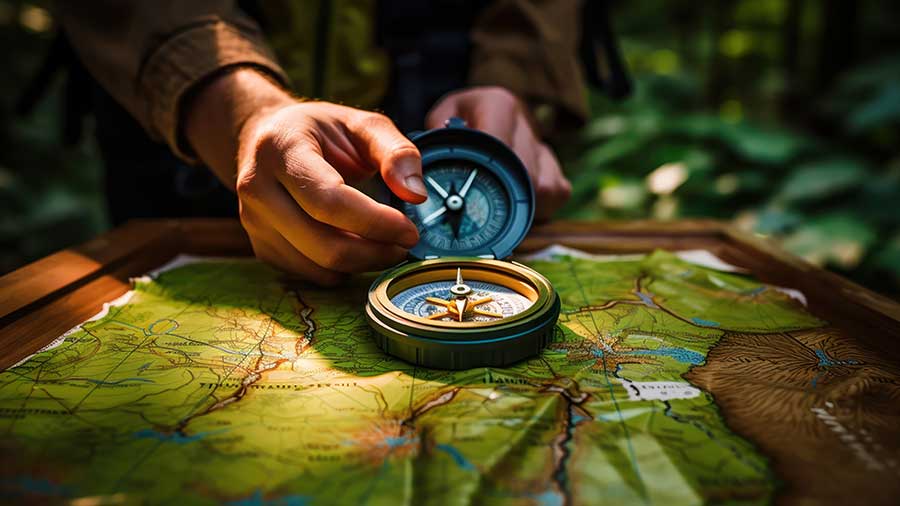 kompass & karte