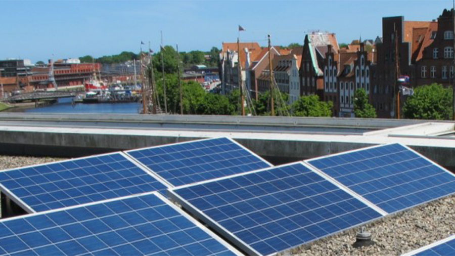 Solaranlage auf Lübecker Dach