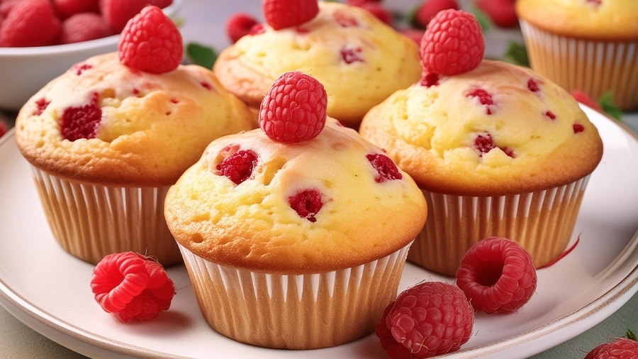 Cream Cheese Muffins angerichtet auf einem Teller