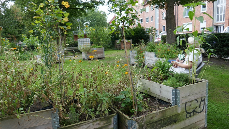 Aufnahme des Rehderplatz in Lübeck