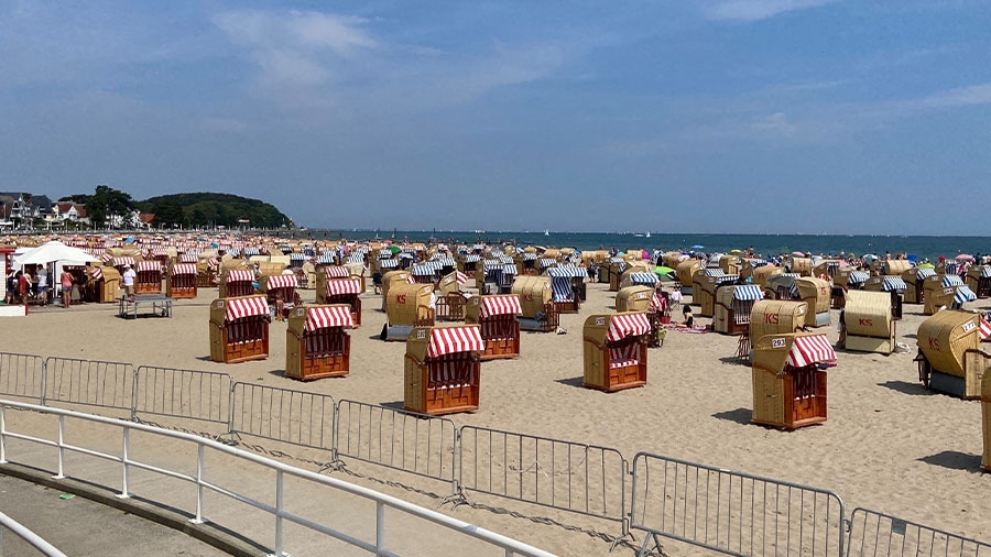 Aufnahme des Strandes in Sommer