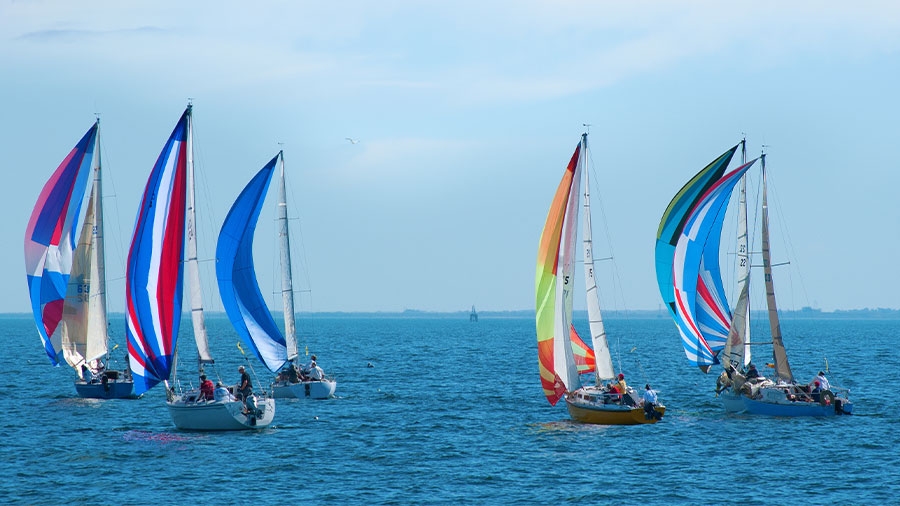 Segelboote auf der Ostsee bei der Travemünder Woche